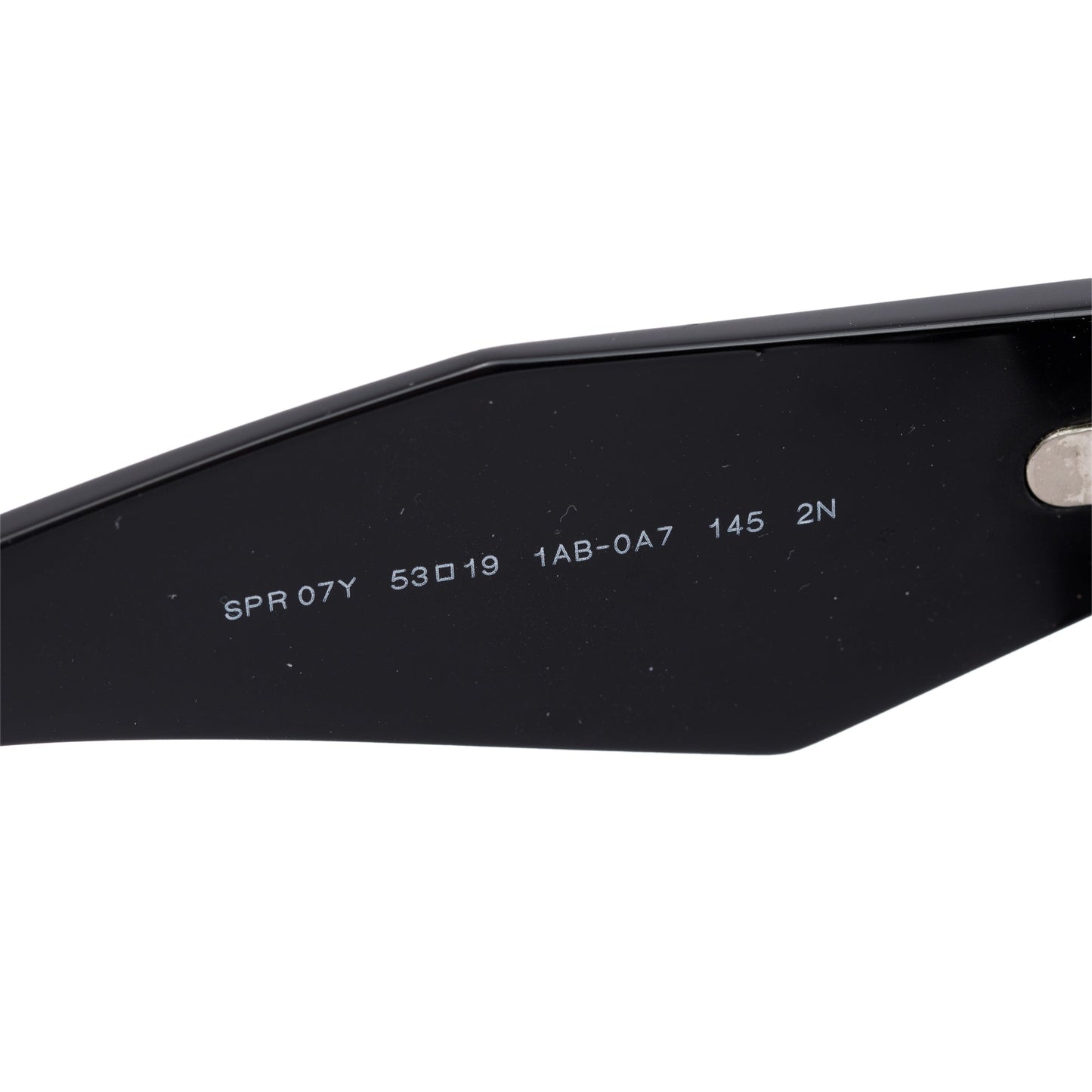 Prada SPR 07Y Black Acetate Symbole Cat-Eye Sunglasses