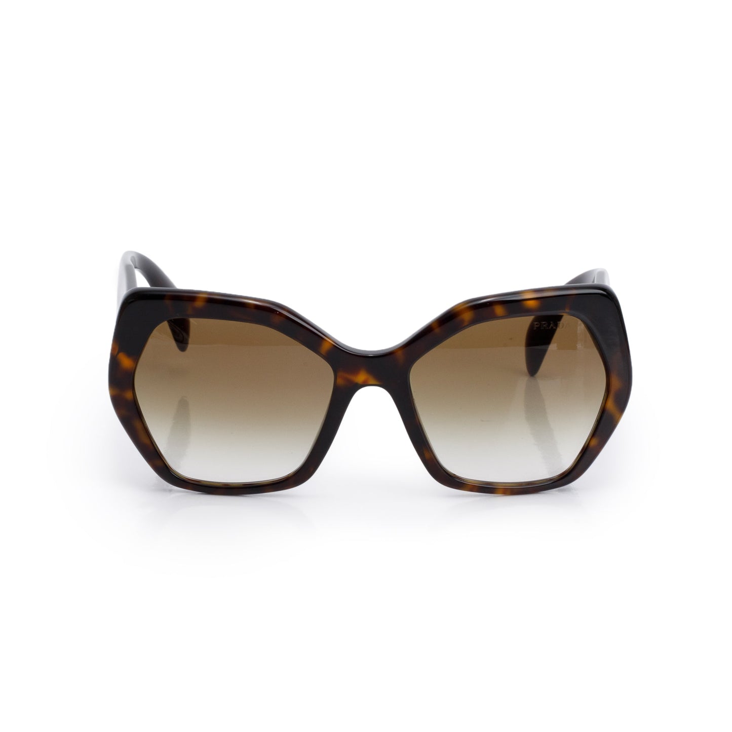 Prada SPR 16R Tortoise Acetate Geometric Sunglasses