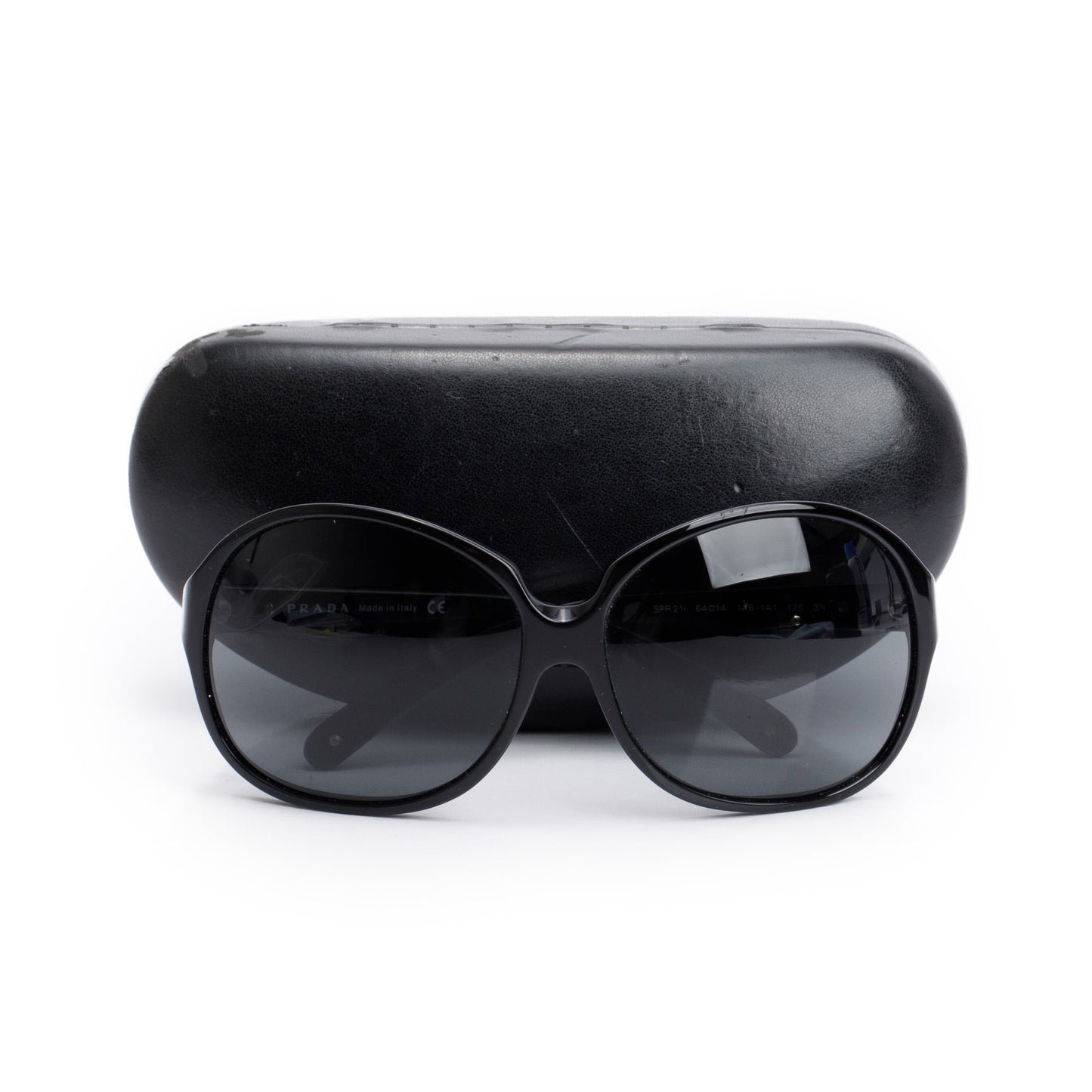 Prada SPR 21I  Black Acetate Conceptual Sunglasses