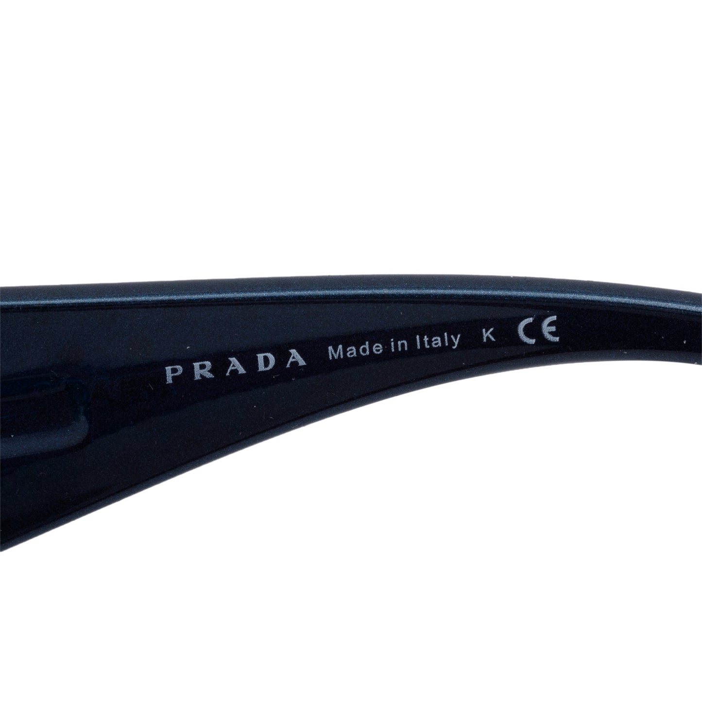 Prada SPR 29L Blue Acetate Studded Shield Sunglasses