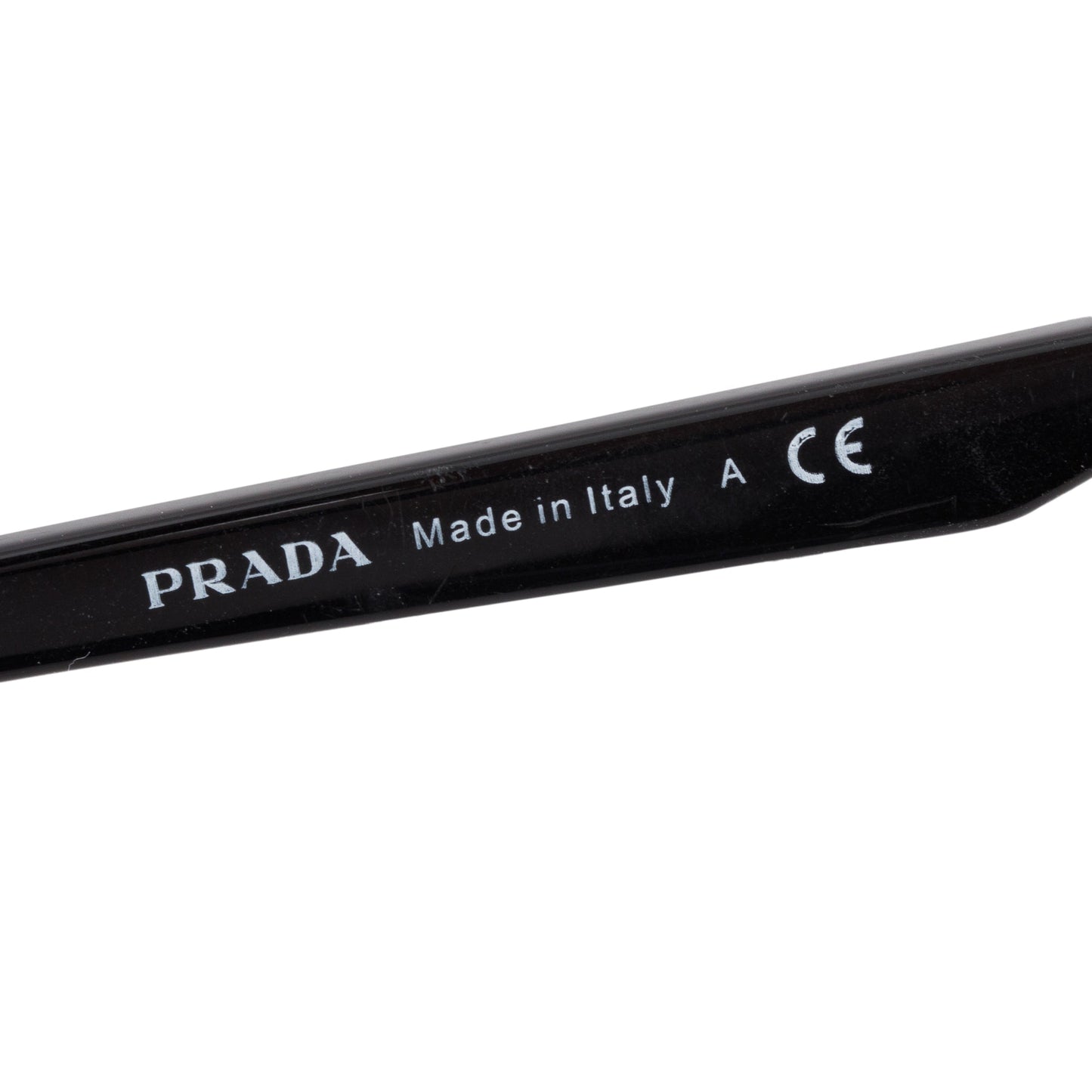 Prada SPR 61W Black Acetate Tinted Square Sunglasses