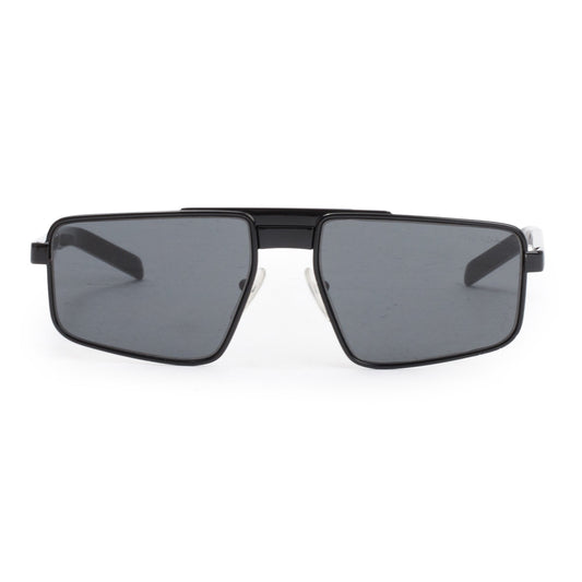 Prada SPR 61W Black Acetate Tinted Square Sunglasses