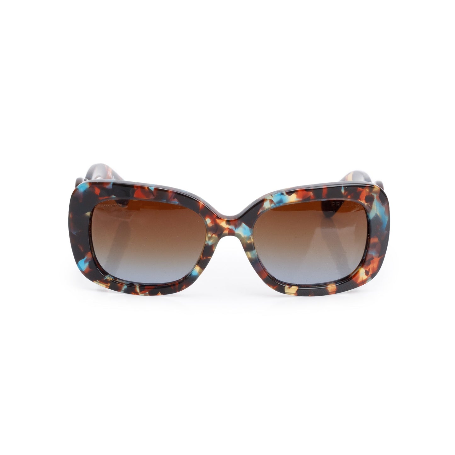 Prada SPR27O Brown Camouflage Acetate Classic Spiral Sunglasses