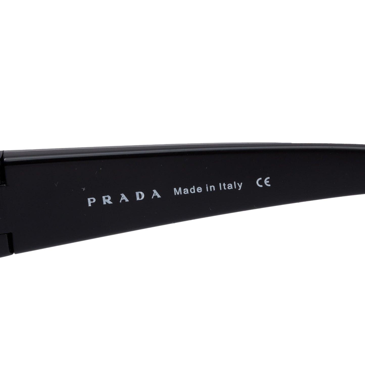 Prada SPS 50E Black Acetate Sport Shield Sunglasses