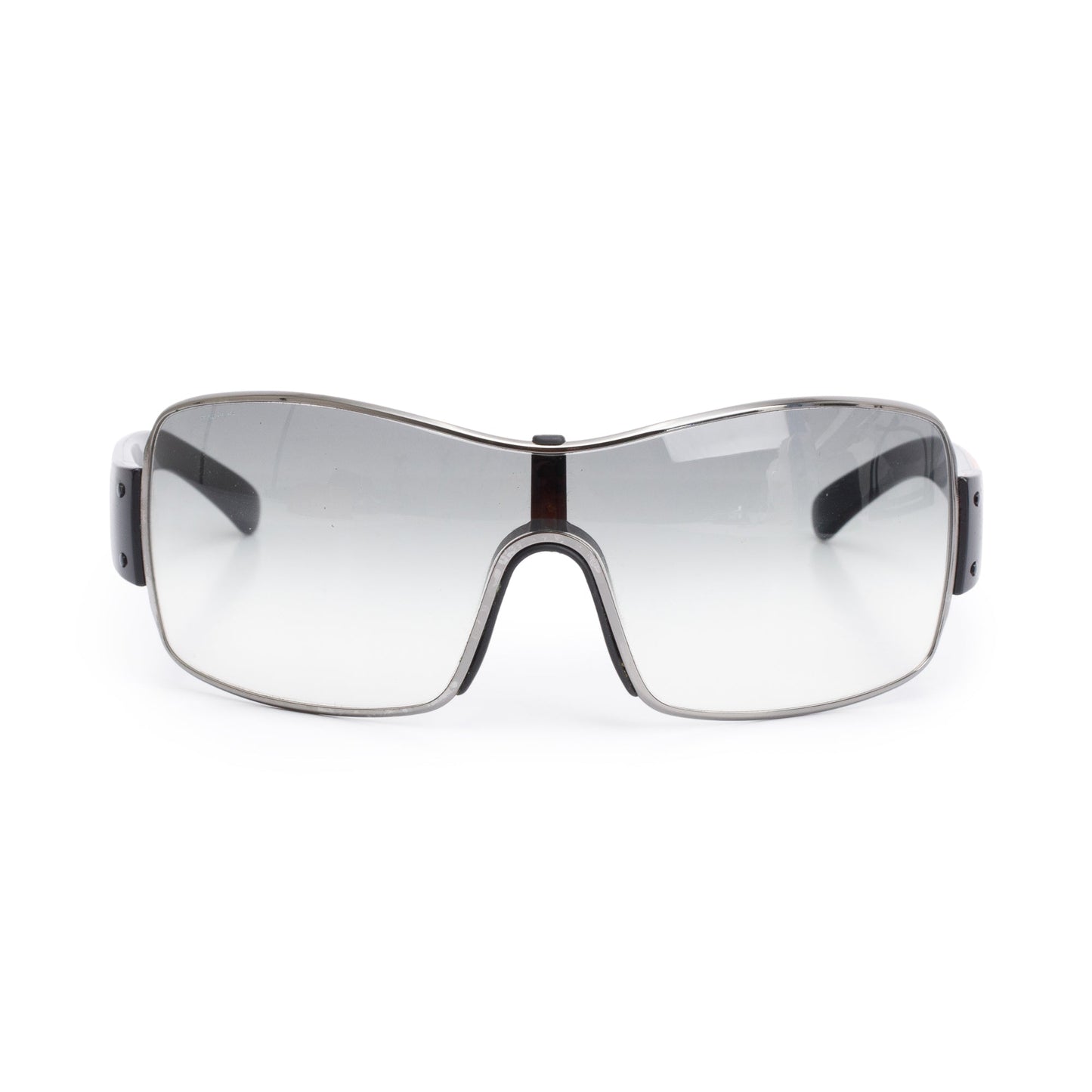 Prada SPS 50E Black Acetate Sport Shield Sunglasses