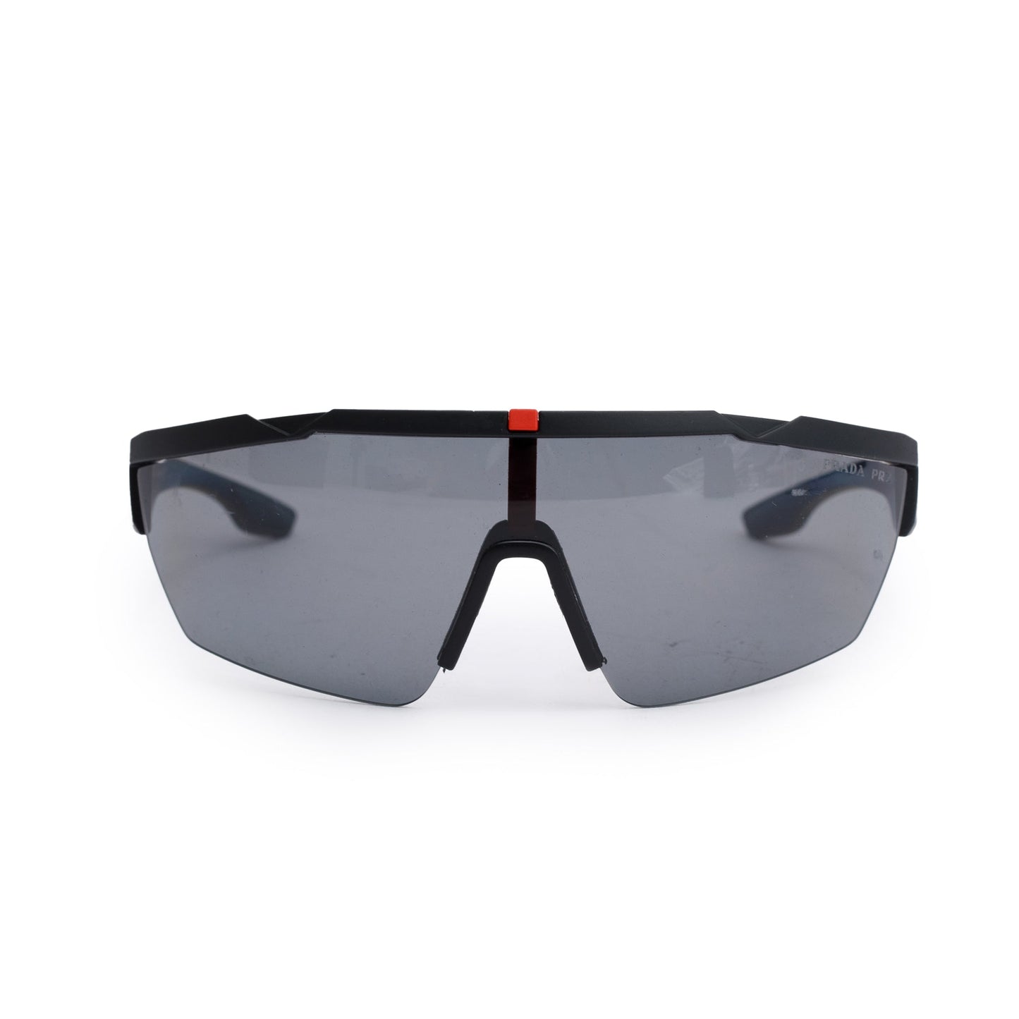 Prada SPS036 Black Linea Rossa Sport Shield Sunglasses