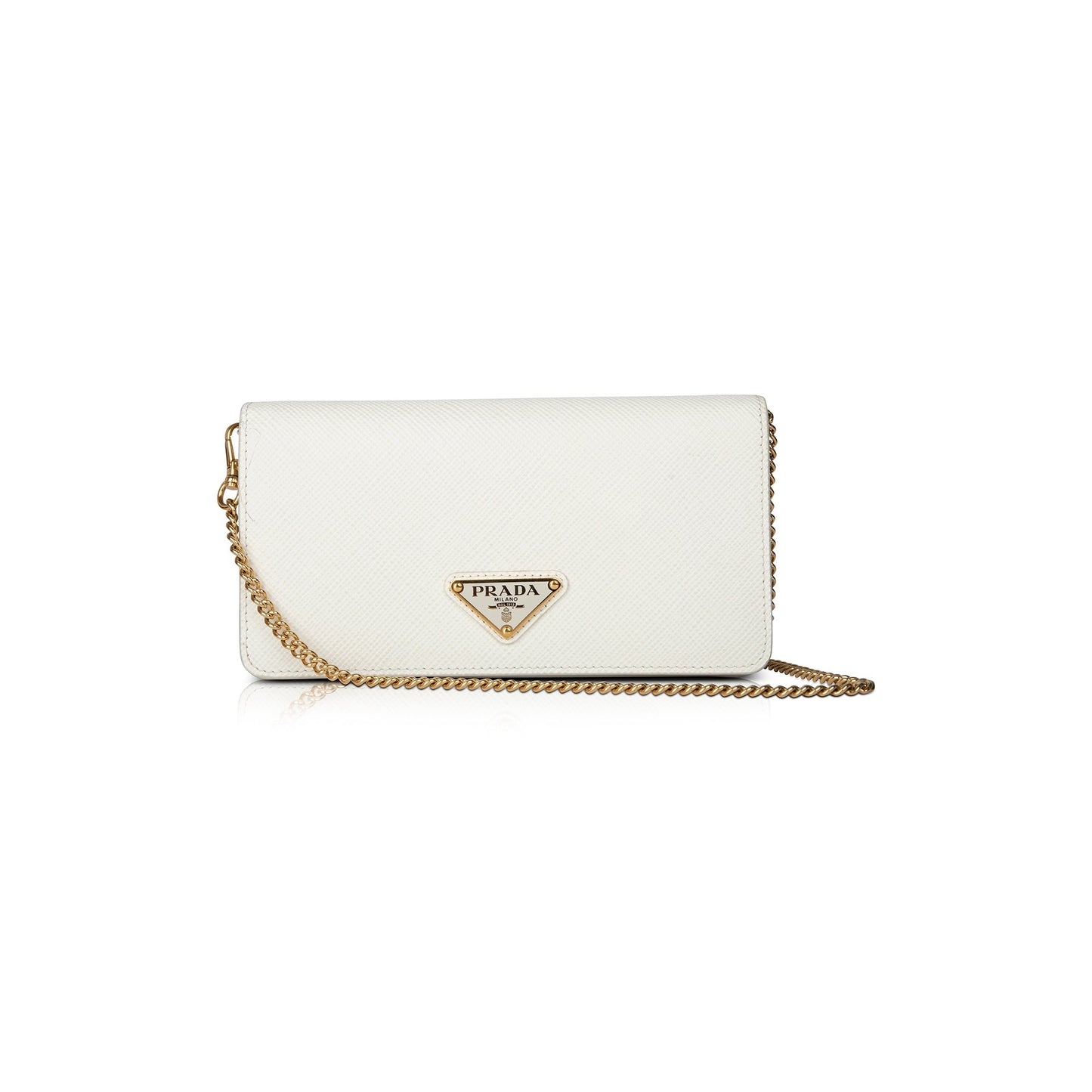 Prada Saffiano Lux Wallet on Chain