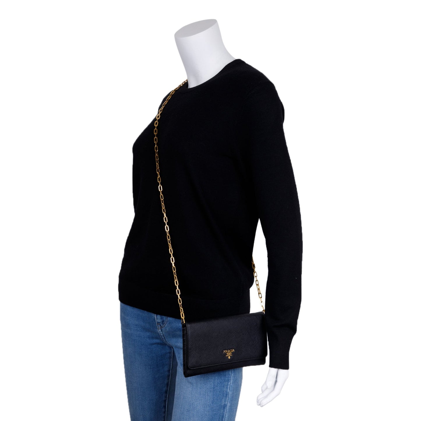 Prada Saffiano Lux Wallet on Chain