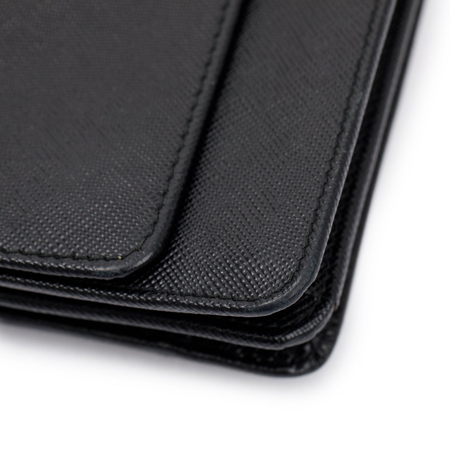 Prada Small Saffiano Lux Wallet on Strap