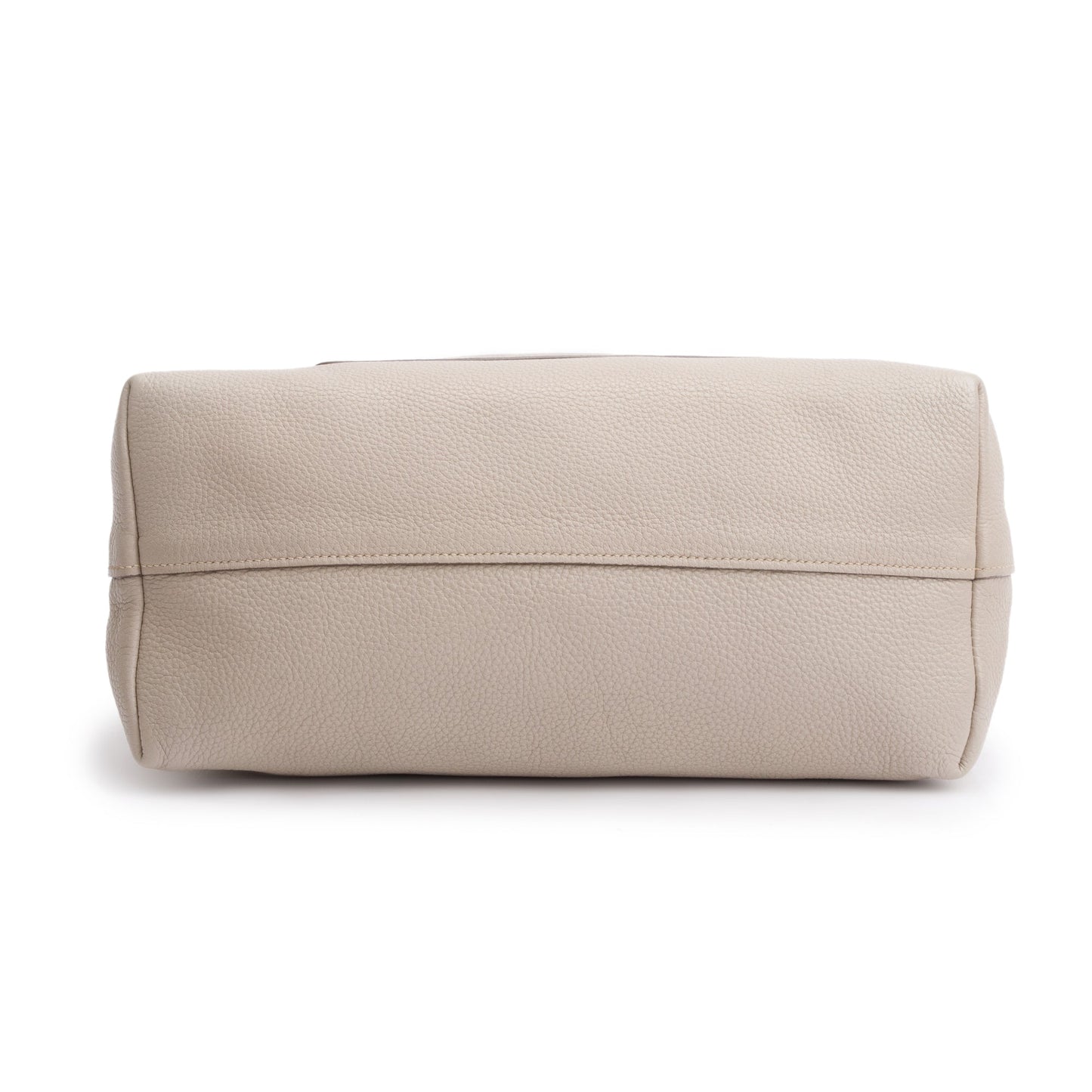 Prada Taupe Vitello Daino Leather Pocket Zip Tote