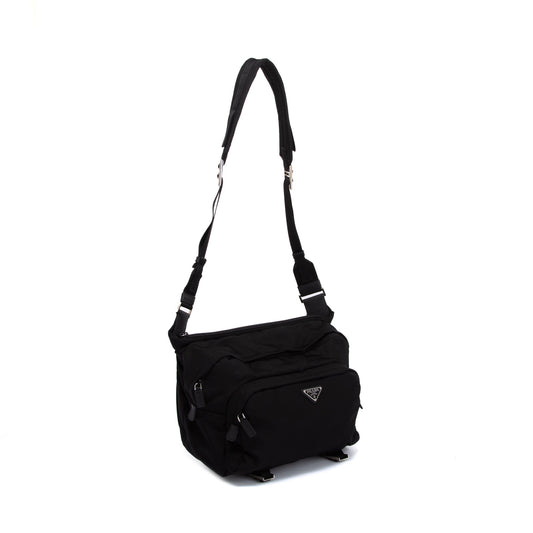 Prada Tessuto Nylon Double Front Pocket Belt Bag
