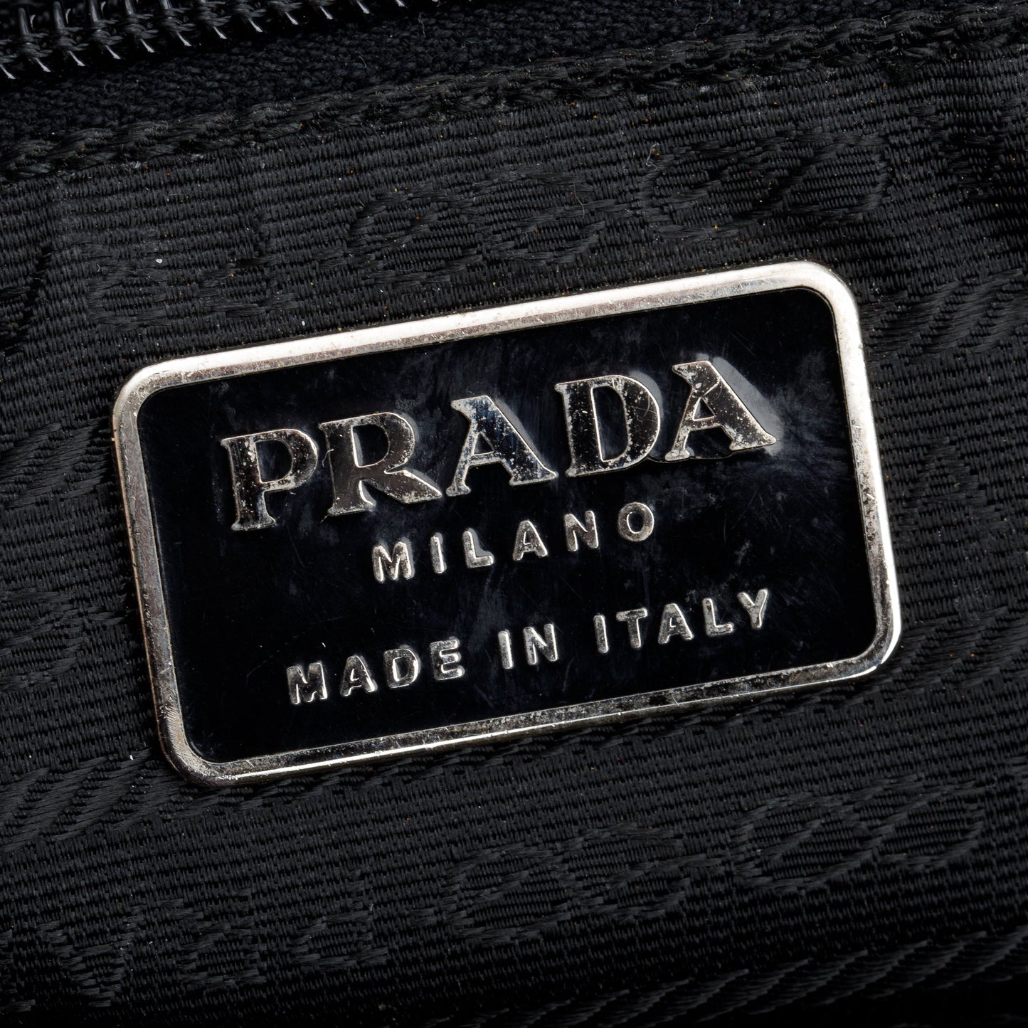 Prada Vintage Red Leather-Trimmed Tessuto Nylon Shoulder Bag