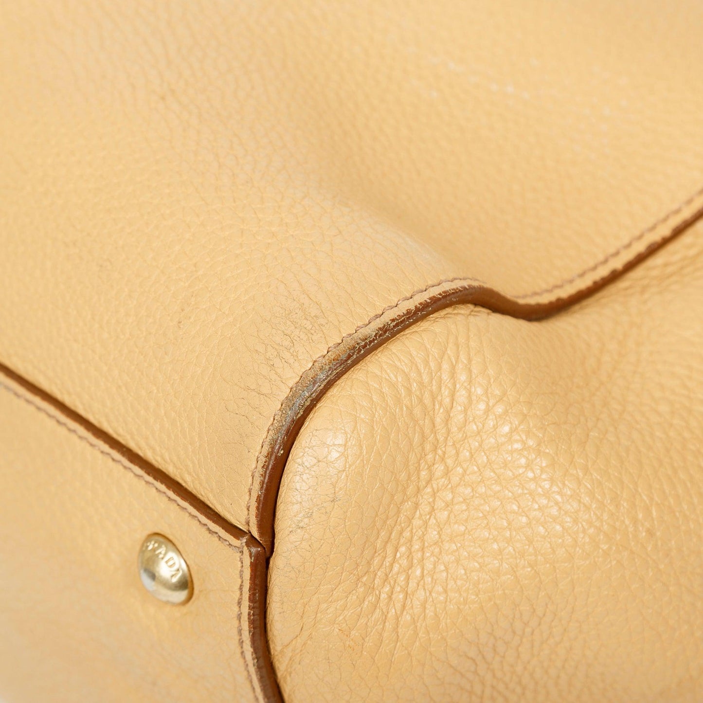Prada Vitello Daino Cuir Frame Convertible Tote