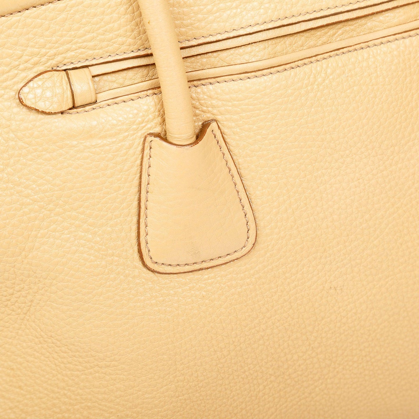 Prada Vitello Daino Cuir Frame Convertible Tote