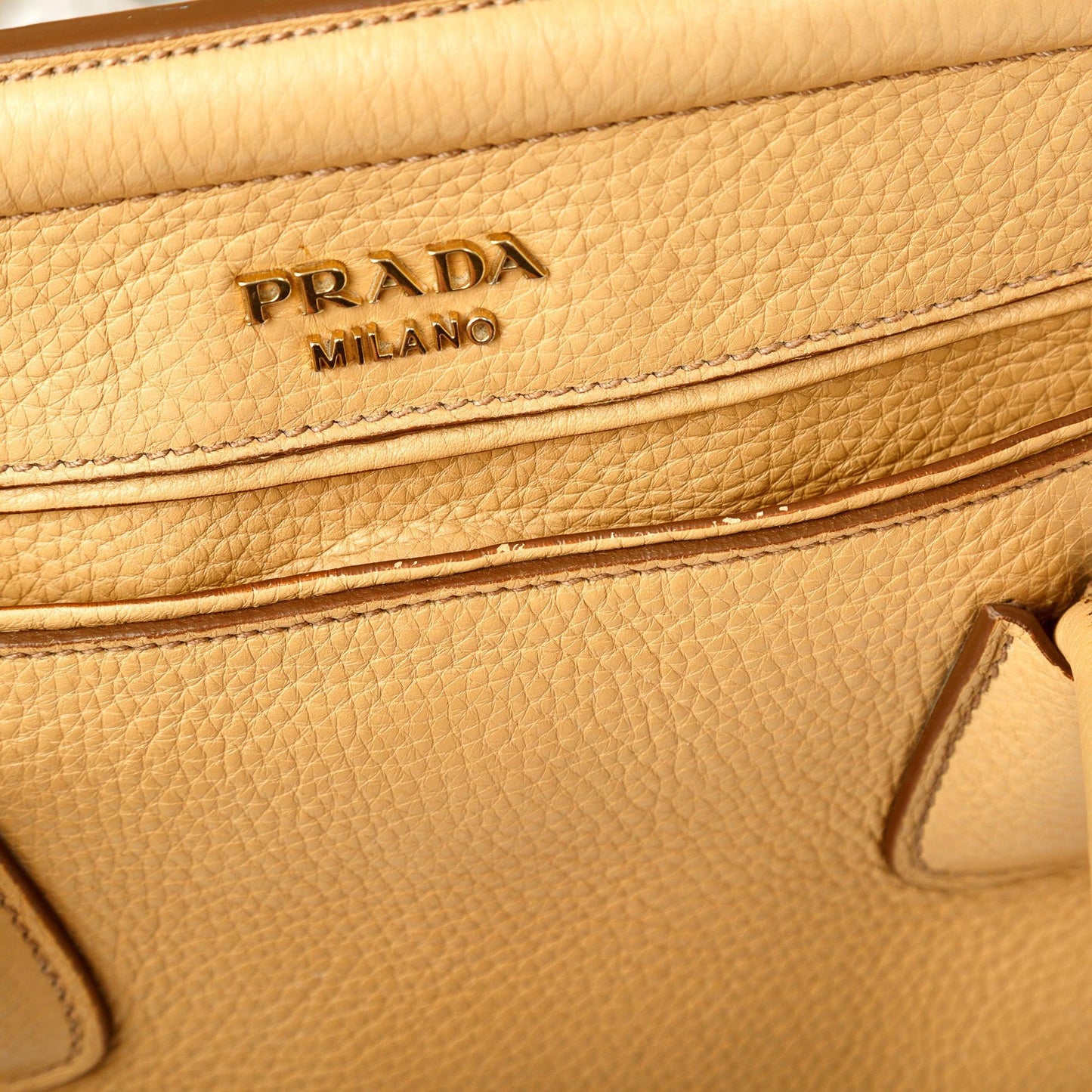 Prada Vitello Daino Cuir Frame Convertible Tote
