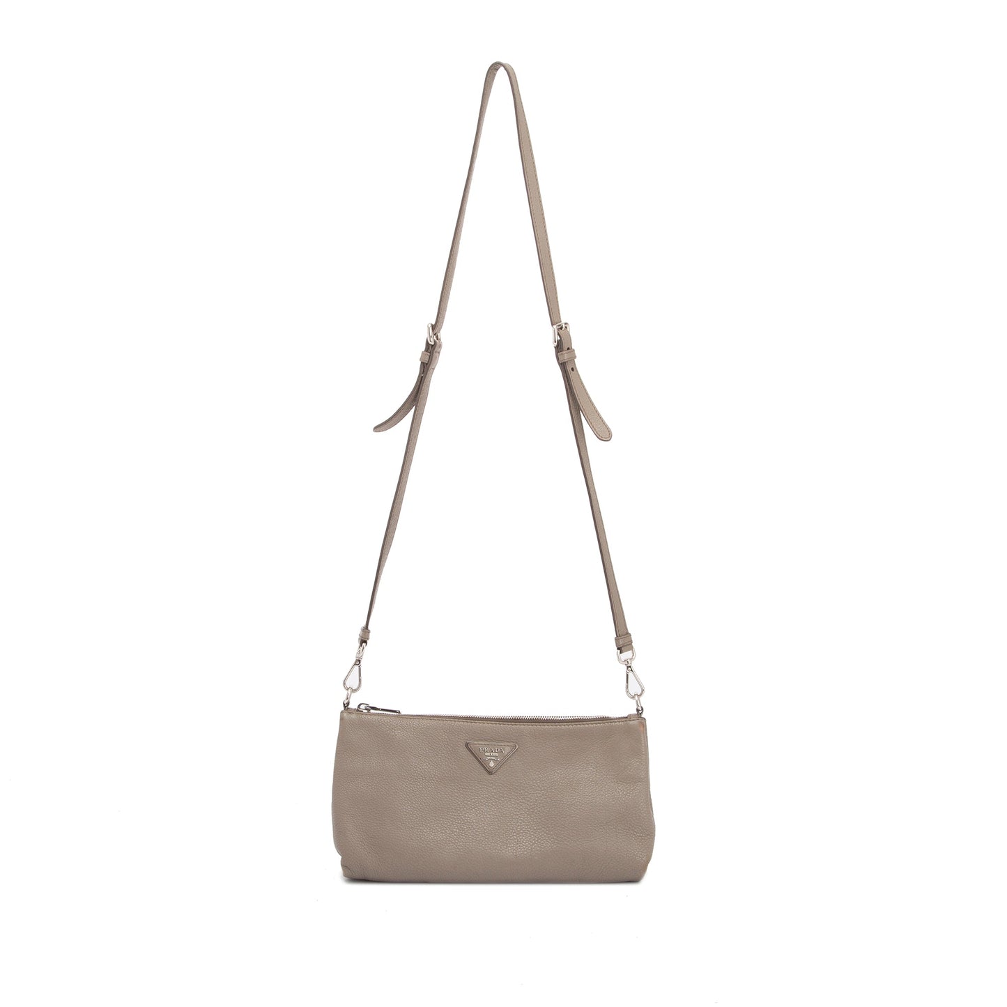 Prada Vitello Daino Zip Crossbody Bag