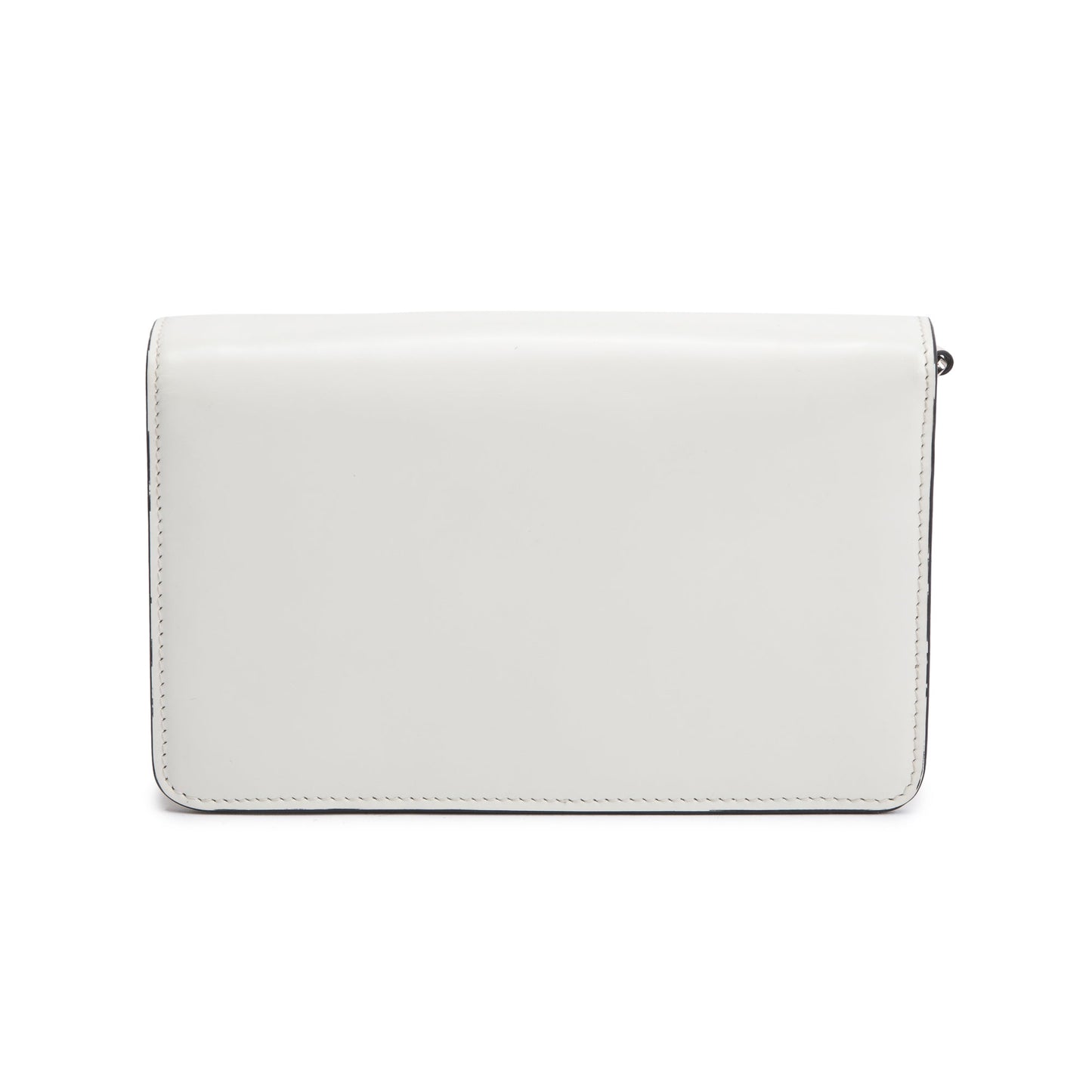 Prada White Brushed Leather Shoulder Bag