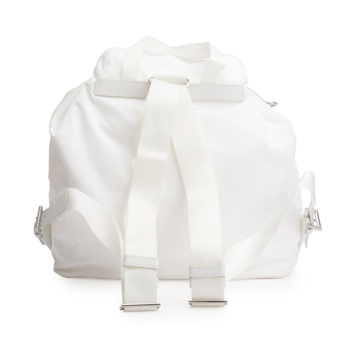 Prada White Re-Nylon Saffiano Medium Backpack