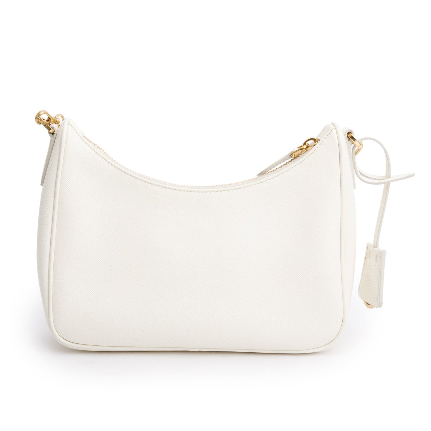 Prada White Saffiano Leather Re-Edition 2005 Shoulder Bag