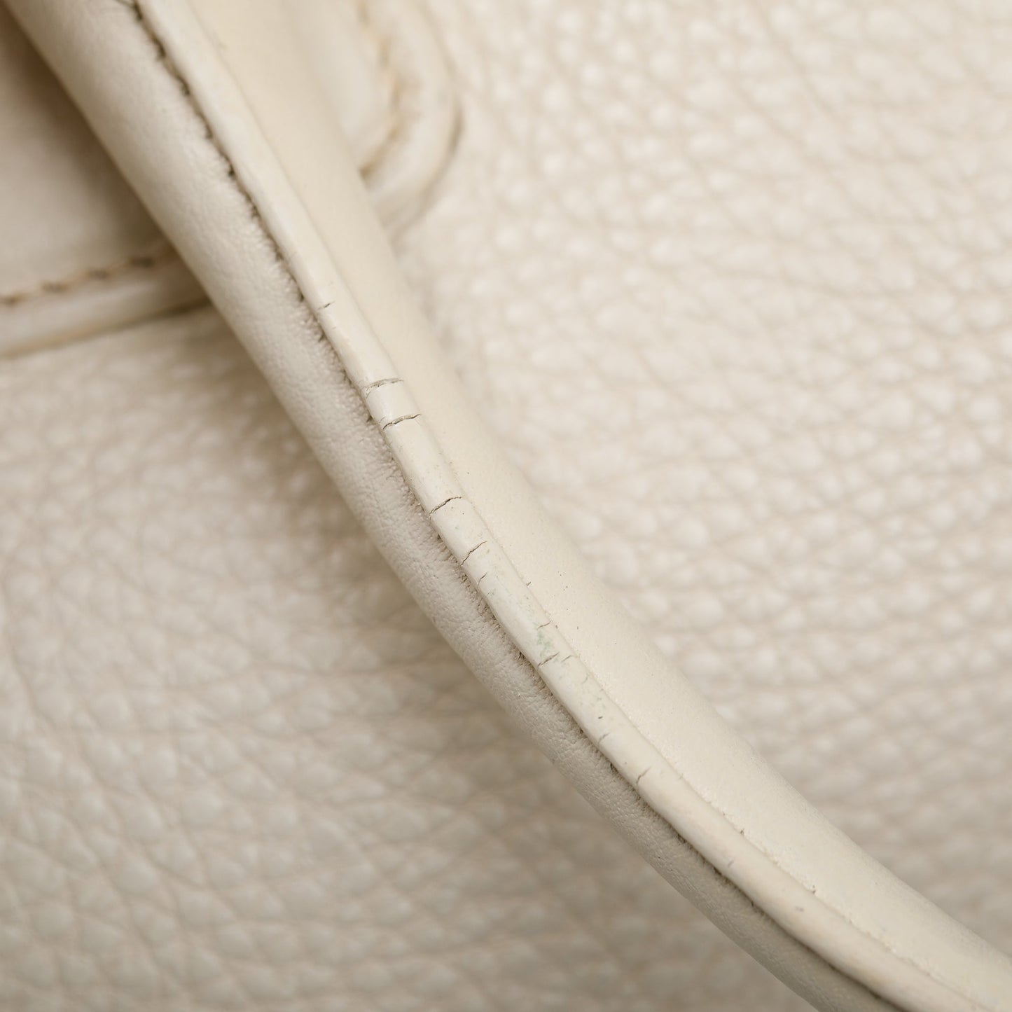 Prada White Vitello Daino Leather Tote