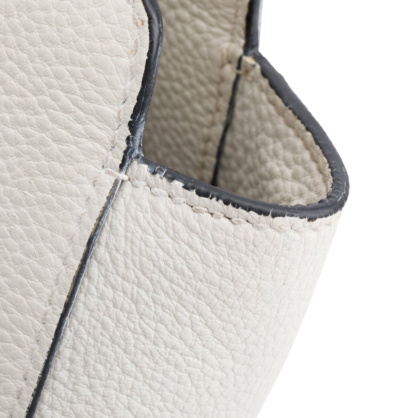 Prada White Vitello Phenix Shopping Tote