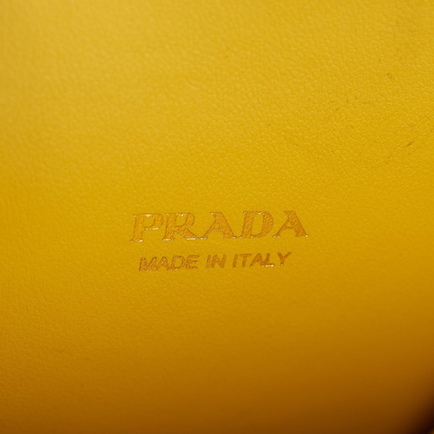 Prada Yellow Saffiano Triangle Phone Bag