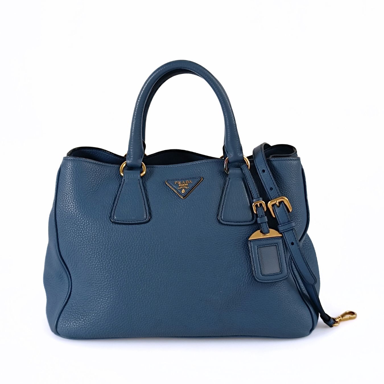Luxury PradaLuxury PradaLuxury PradaShopper shoulder bag in cobalt buckskin