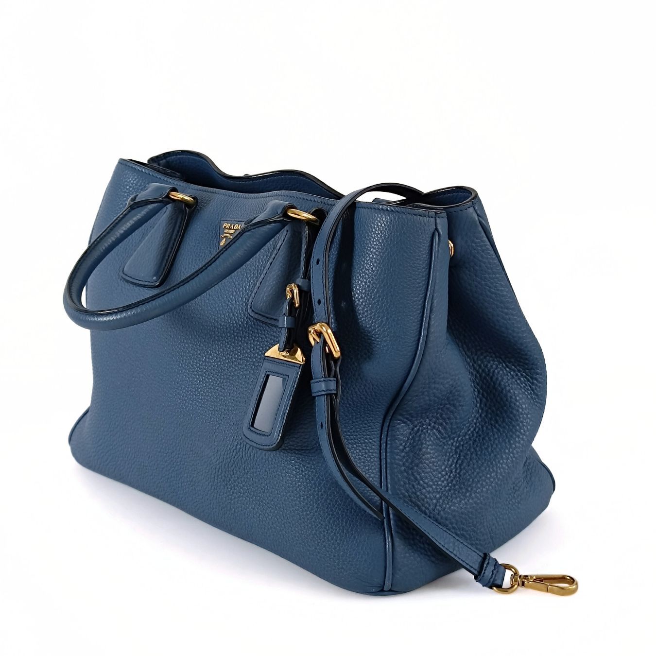 Luxury PradaLuxury PradaLuxury PradaShopper shoulder bag in cobalt buckskin