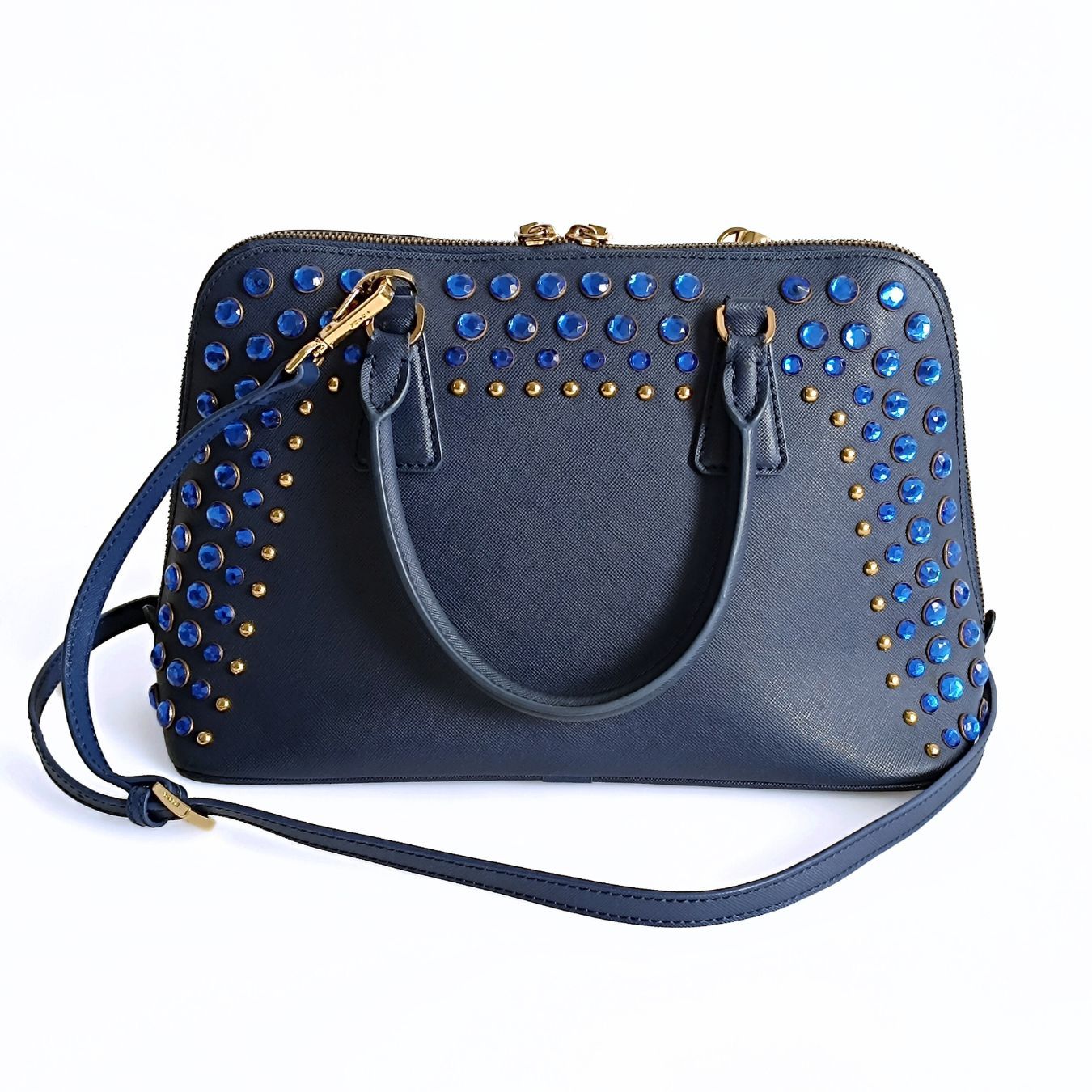 Luxury PradaLuxury PradaLuxury PradaBijoux shoulder bag in blue Saffiano leather