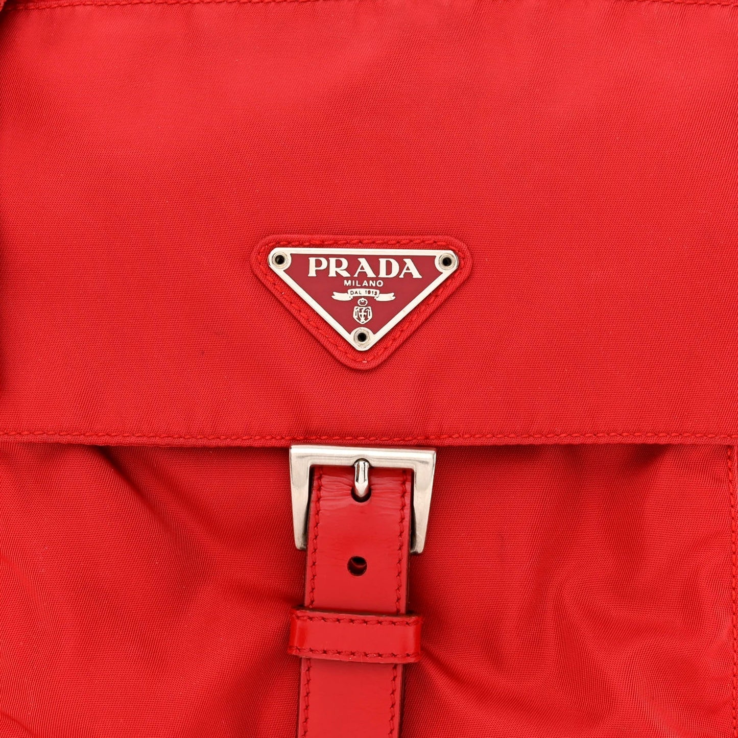 Luxury PradaRosso Pattina Nylon Red Medium Messenger Bag