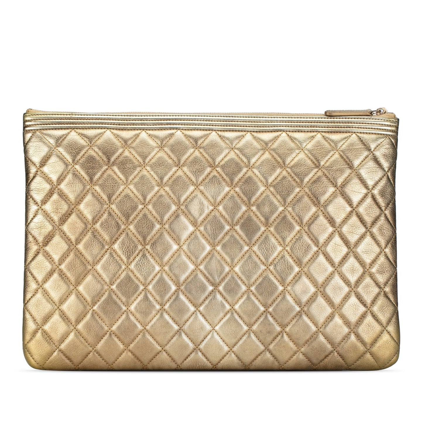 CHANEL Large Lambskin Boy O Case Clutch Clutch Bag