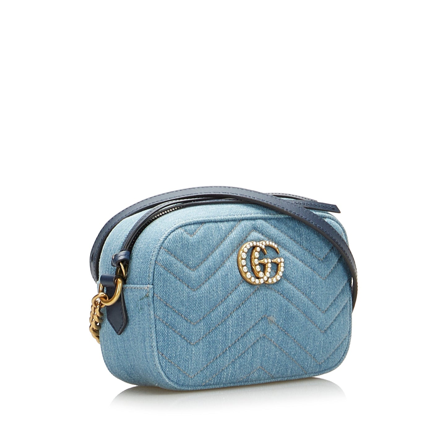 Luxury Gucci Pearly GG Marmont Matelasse Crossbody Bag