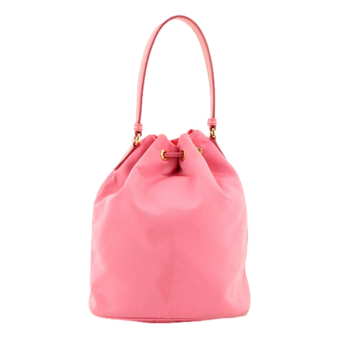 Luxury PradaRe-Nylon Saffiano Duet Bucket Crossbody Bag Small Begonia Pink
