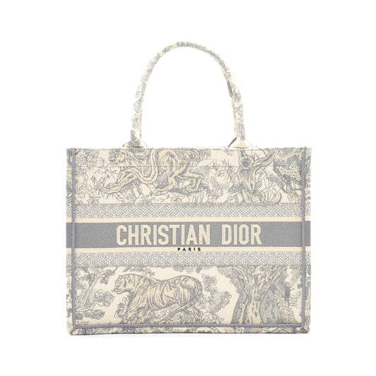 Luxury Dior SMALL Luxury DiorIVIERA Luxury Dior BOOK TOTE Gray Toile de Jouy Embroidery