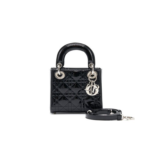 Luxury Dior Lady Luxury Dior Patent Leather Black SHW