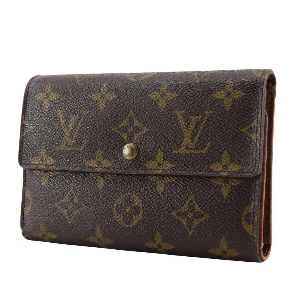 LOUIS VUITTON Tri-fold wallet M61202 Monogram canvas Brown Porto Tresol Etui Papie