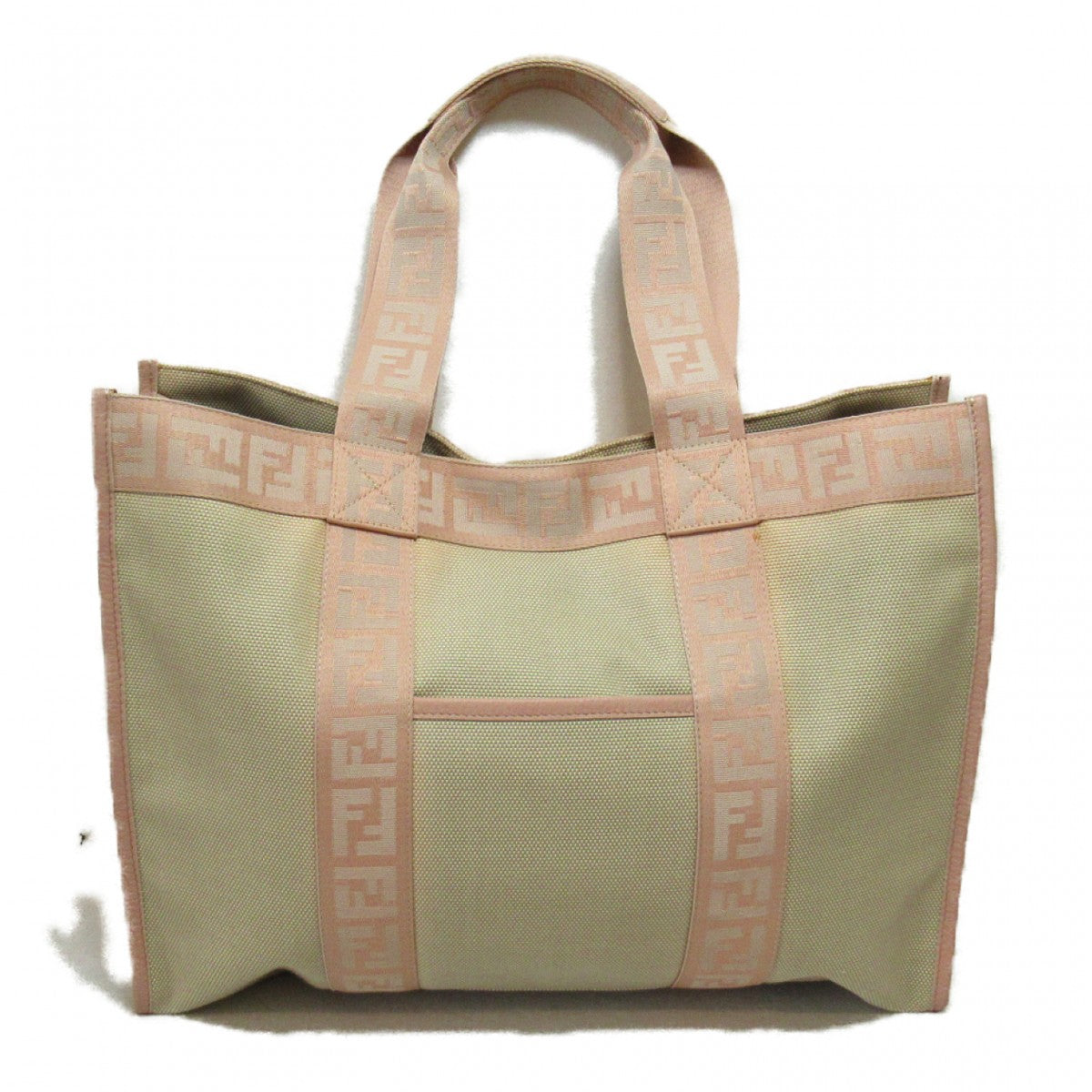 Luxury FendiZucca Trim Canvas Tote Bag - '10s