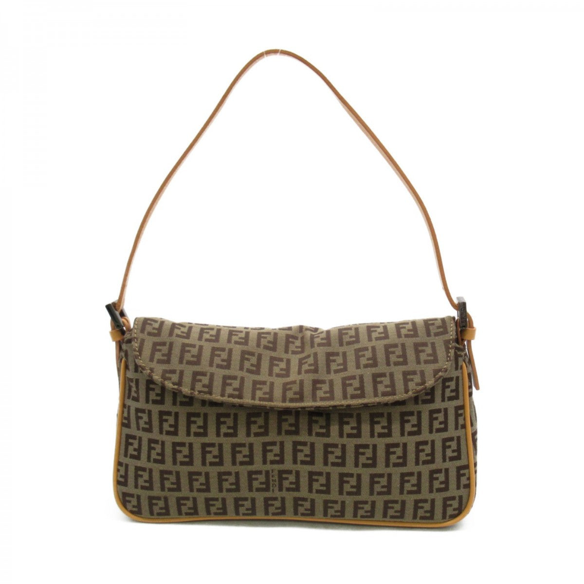 Luxury FendiZucchino Canvas Shoulder Bag - '10s