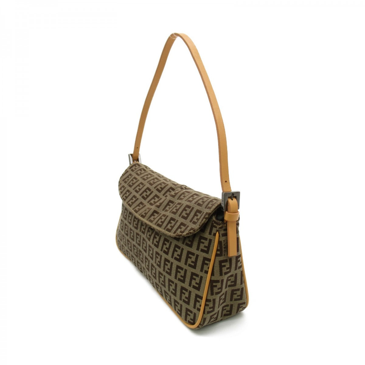Luxury FendiZucchino Canvas Shoulder Bag - '10s