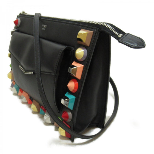 Luxury FendiStudded Leather Crossbody Bag - '10s