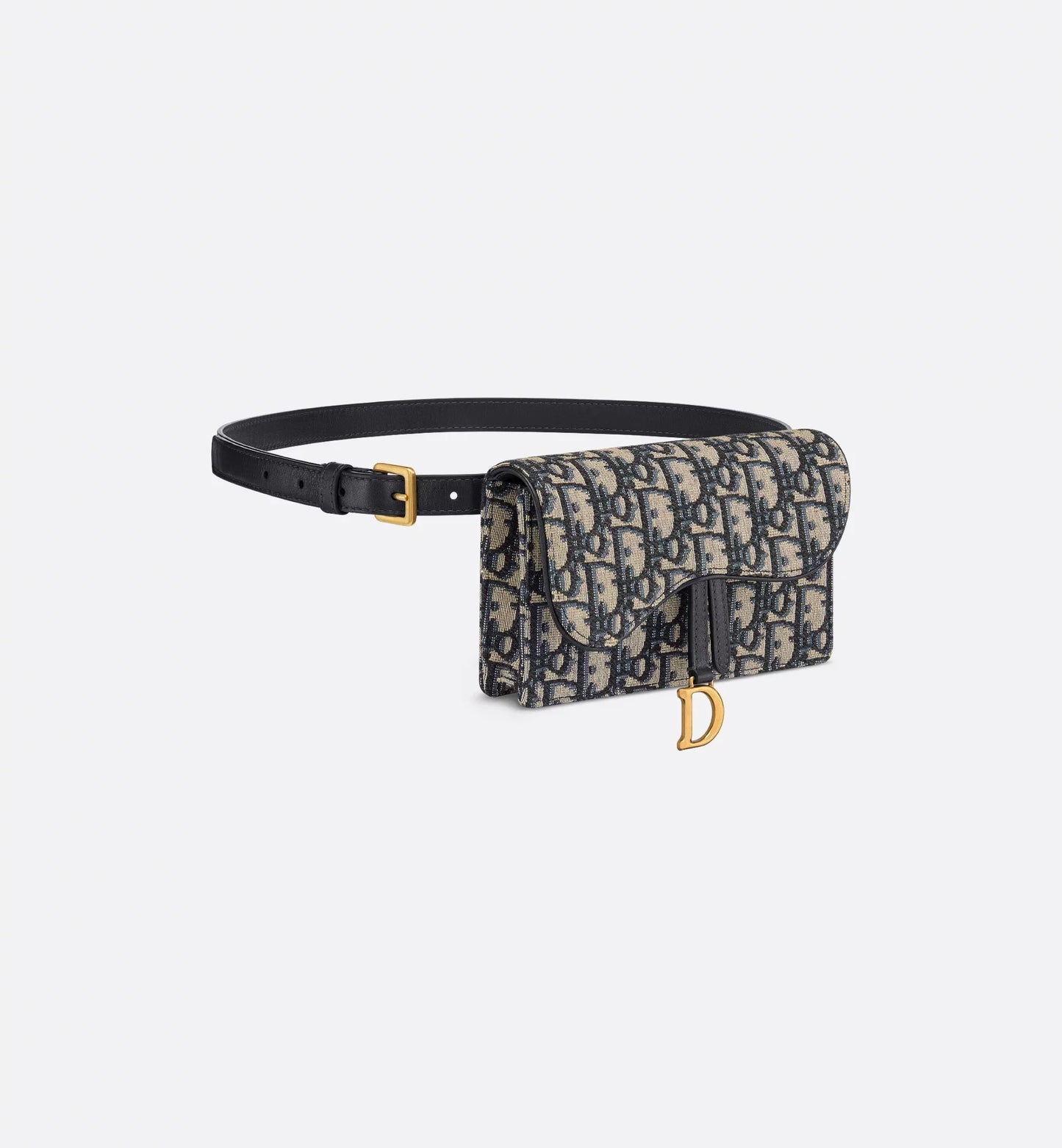 Saddle Belt Pouch Blue Luxury Dior Oblique Jacquard