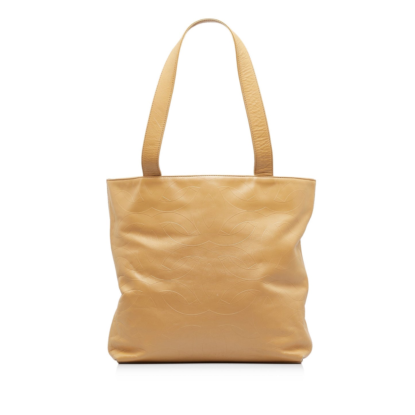 Luxury Chanel CC Embossed Leather Tote Bag