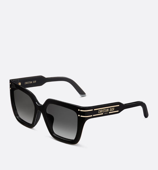 Luxury Diorsignature S10F Black Square Sunglasses