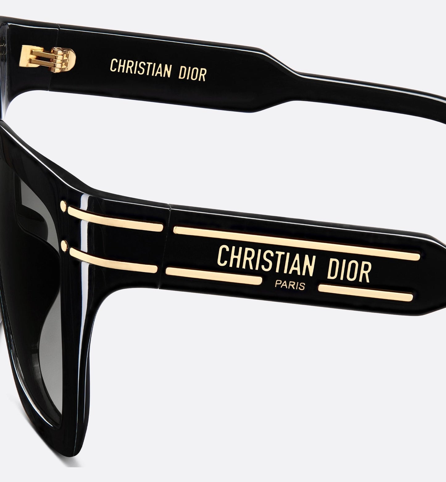 Luxury Diorsignature S10F Black Square Sunglasses