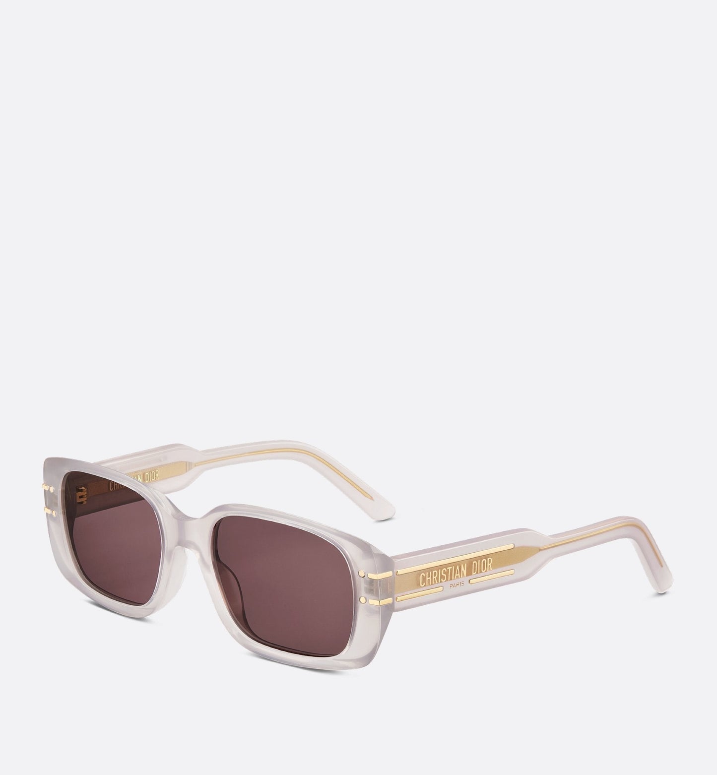 Luxury Diorsignature S12I Mink Gray Rectangular Sunglasses