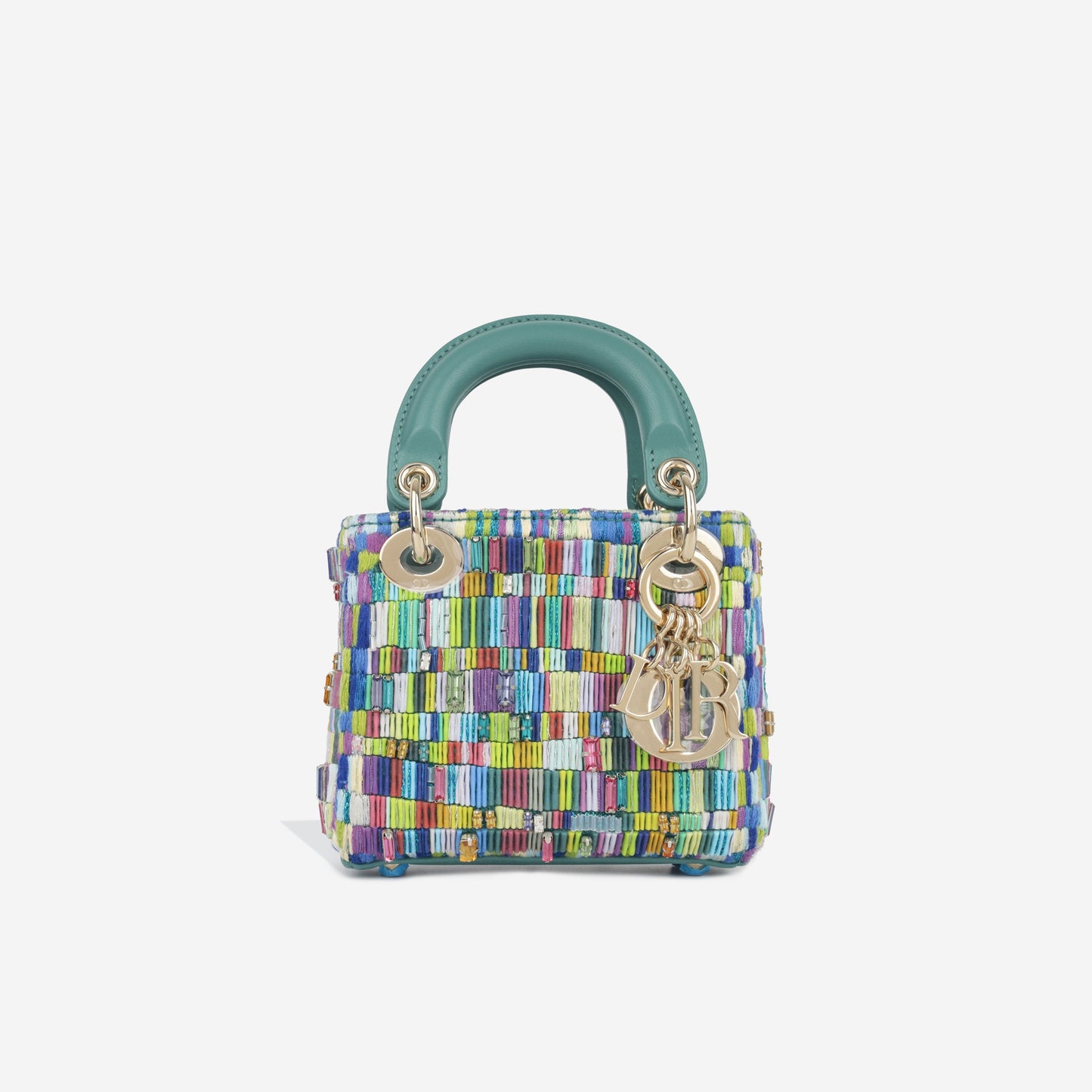 Luxury Dior Micro Lady Luxury Dior - Minjung Kim Beaded Teal
