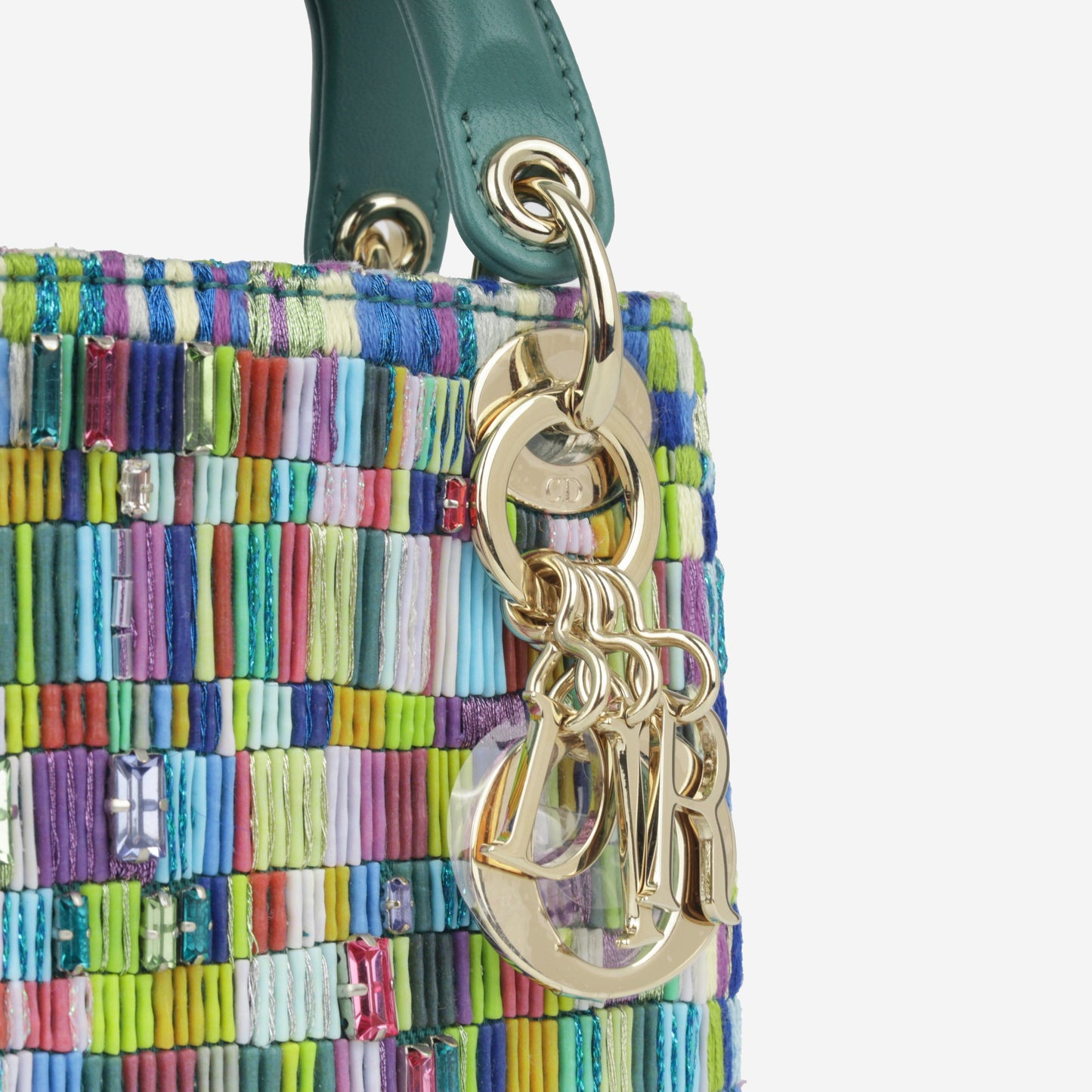 Luxury Dior Micro Lady Luxury Dior - Minjung Kim Beaded Teal