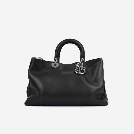 Luxury Dior Luxury Diorissimo Large Tote - Black Calfskin
