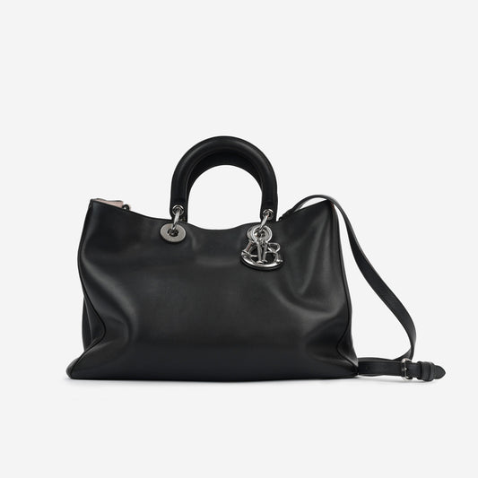 Luxury Dior Luxury Diorissimo Large Tote - Black Calfskin