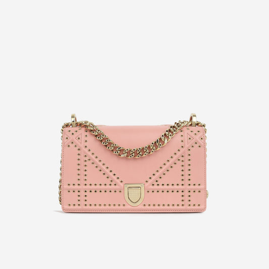 Luxury Dior Small Luxury Diorama - Studded Rose